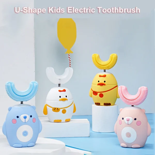 U Shape Kids Toothbrush Sonic Electric Toothbrush for 2-12 Years Old Child Teeth Brush Rechargeable Personal Care Appliances - Image 2