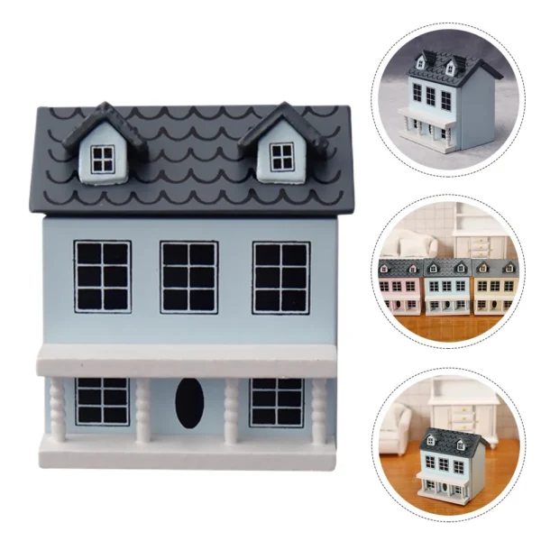 Toy Villa Small House Dollhouses Miniature Ornament Statue Micro Villas Plant Decorations - Image 4