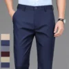 Male Pants Stretch Solid Black Smart Casual Men's Trousers Office Quick Dry Suit Pants New Spring Autumn Korean Straight Pants - Image 5
