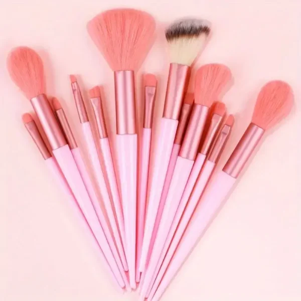 13PCS Deluxe Soft Fluffy Makeup Brushes Set - Hypoallergenic, Gentle on Skin, Perfect for Cosmetics, Foundation, Blush, Powder