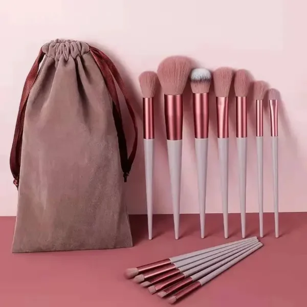 13PCS Deluxe Soft Fluffy Makeup Brushes Set - Hypoallergenic, Gentle on Skin, Perfect for Cosmetics, Foundation, Blush, Powder - Image 3