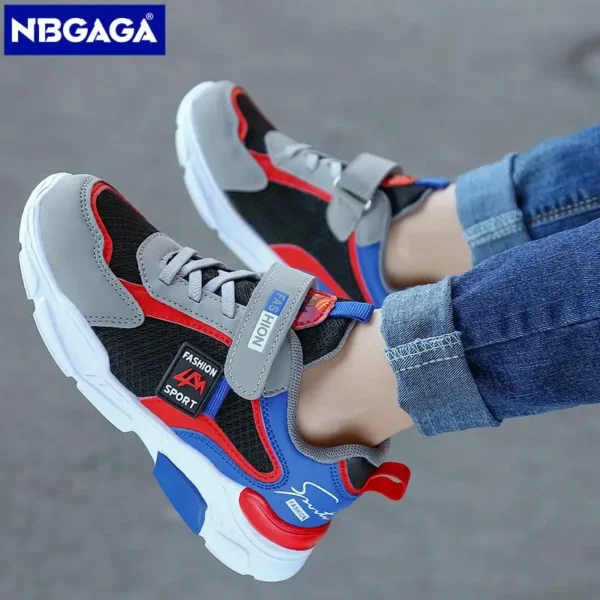 Children Casual Shoes for Boys Breathable Sneaker Summer Air Mesh Kids Hook&Loop Students School Shoe Size28-40 - Image 3