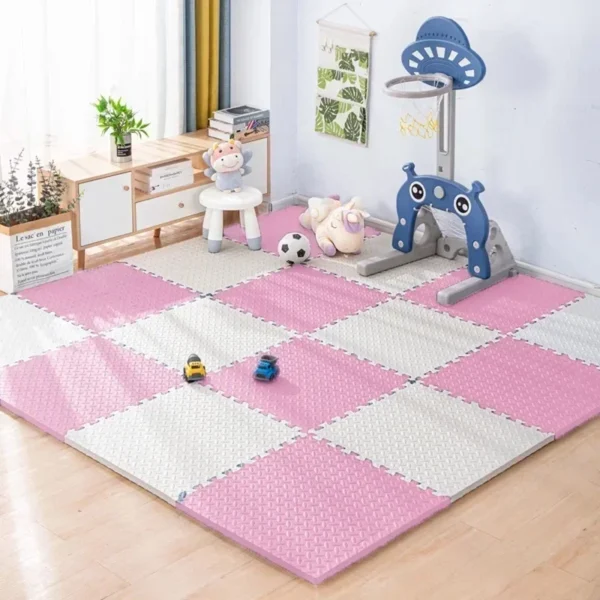 16pcs Interlocking Baby Play Mat, Thick and Soft Carpet Floor Mat, Perfect for Toddler's Room, Play Area and Exercise - Image 2