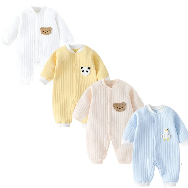 2024 Baby Clothes Jumpsuit Baby Bodysuits One-piece Clothespin 100 Cotton Warm Spring Baby Romper Photography Rompers - Image 4