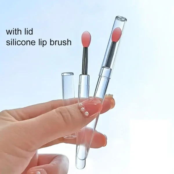 Upgrade Silicone Lip Brush Portable Round Head Lip Brush Professional Mini Concealer Smudge Brush With Cover Makeup Brush - Image 6