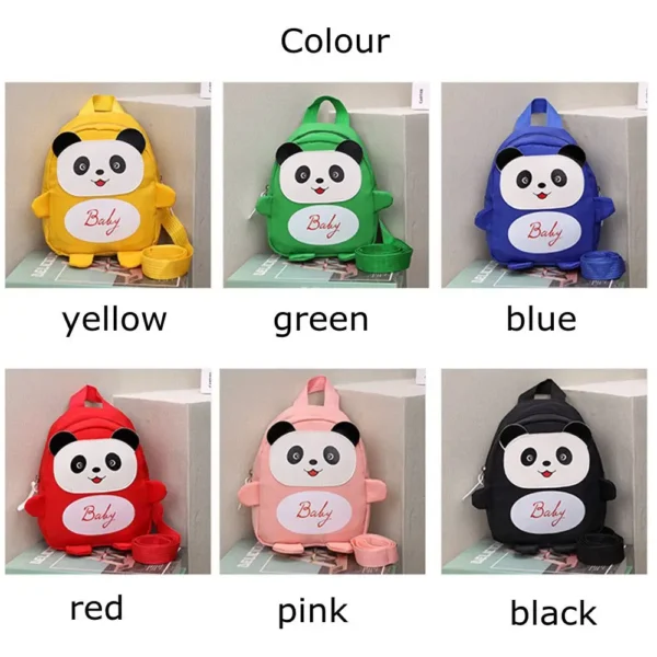 Cute Panda Cartoon Kids Bag Baby Girls Boys Mini Backpack Baby Bag Anti-lost Bag For Toddler Preschool Kids - Image 5