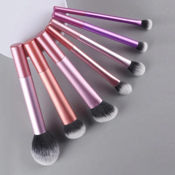 7PCS Makeup Brushes Set Premium Super Soft Face Eyeshadow Foundation Brush Powder Contour Cosmetics Brush Beauty Tool - Image 2