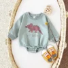 0-18M Baby Clothes Infant Bodysuits & One-pieces Cartoon Dinosaur Print Sweatshirt Romper Autumn Baby Boy Clothes Newborn Girl - Image 2