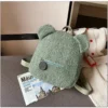 Backpack Cute Bear Plush Solid Color Baby Bag Custom Name Casual Backpack for Toddler Kids - Image 2