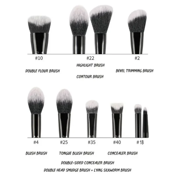 KVD Makeup Brushes Series Blusher Powder Foundation Concealer Eye Shadow Blending Cosmetic Beauty Soft Brush Tools Maquiagem - Image 6