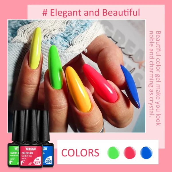 6PCS Gel Nail Polish Set Mixed Color Nail Gel Kits For DIY Nail Vernis Semi Permanent UV Lamp Nail Varnish Set Supplies - Image 6